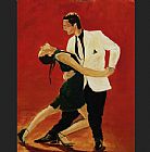Unknown Artist tango dancers painting